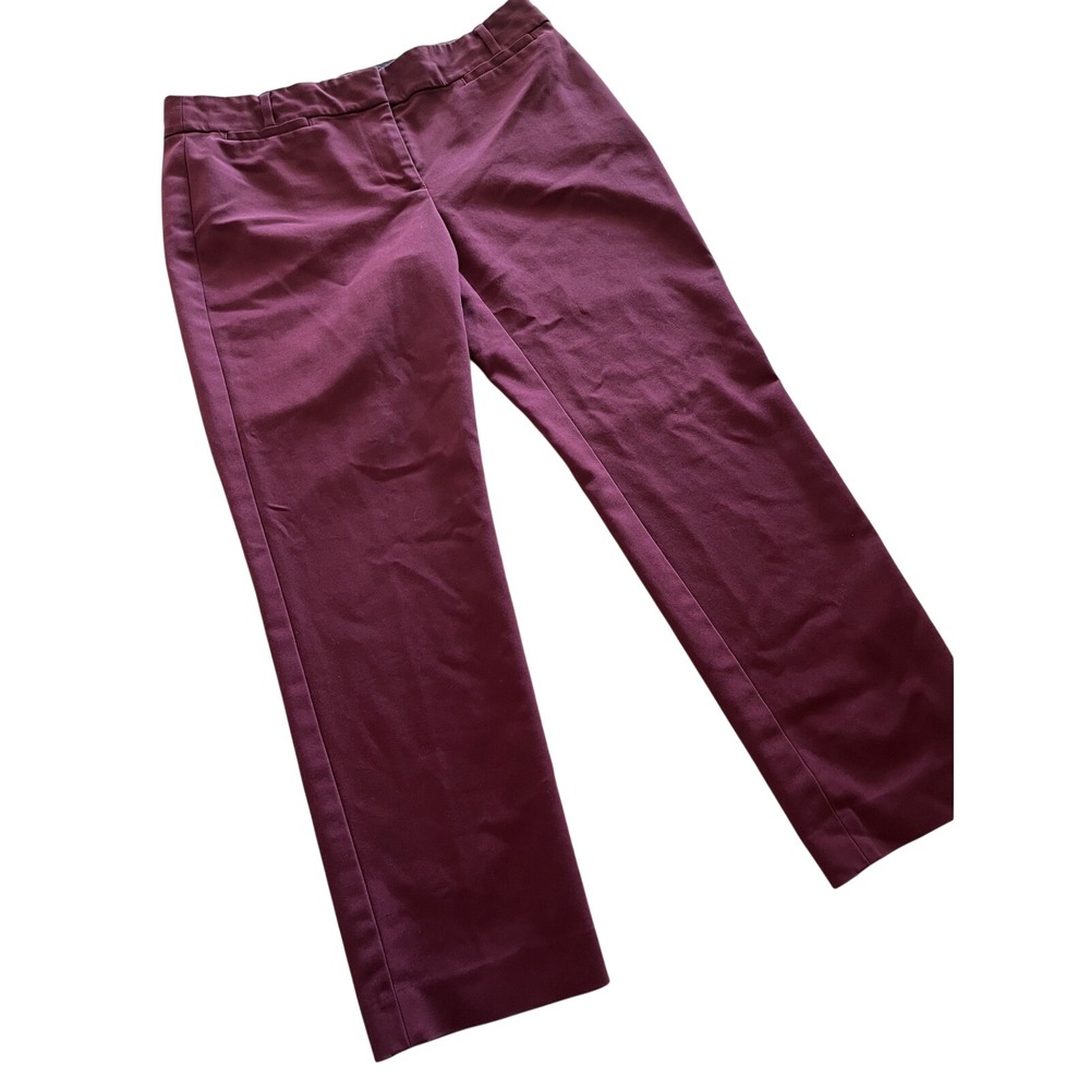 LOFT | Pants & Jumpsuits | Ann Taylor Loft Marisa Fit Burgundy Straight Leg Trousers Dress Pants Womens 6